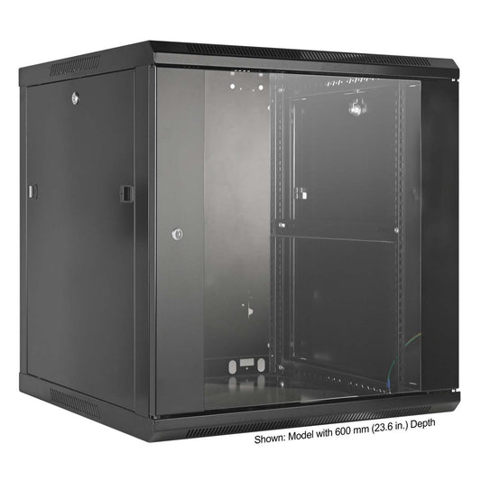 19" Wallmount Cabinet, 12U, 450 mm (17.7 in.) Depth, Black Image 2