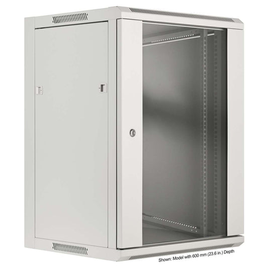 19" Wallmount Cabinet, 15U, 450 mm (17.7 in.) Depth, Gray Image 2