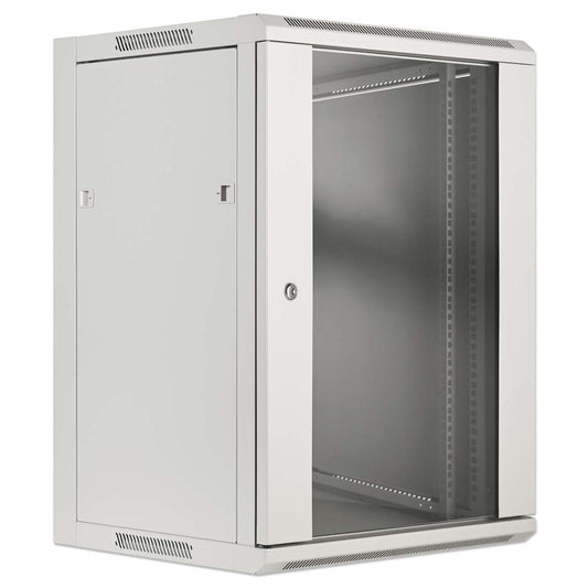 19" Wallmount Cabinet, 15U, 600 mm (23.6 in.) Depth, Gray Image 2