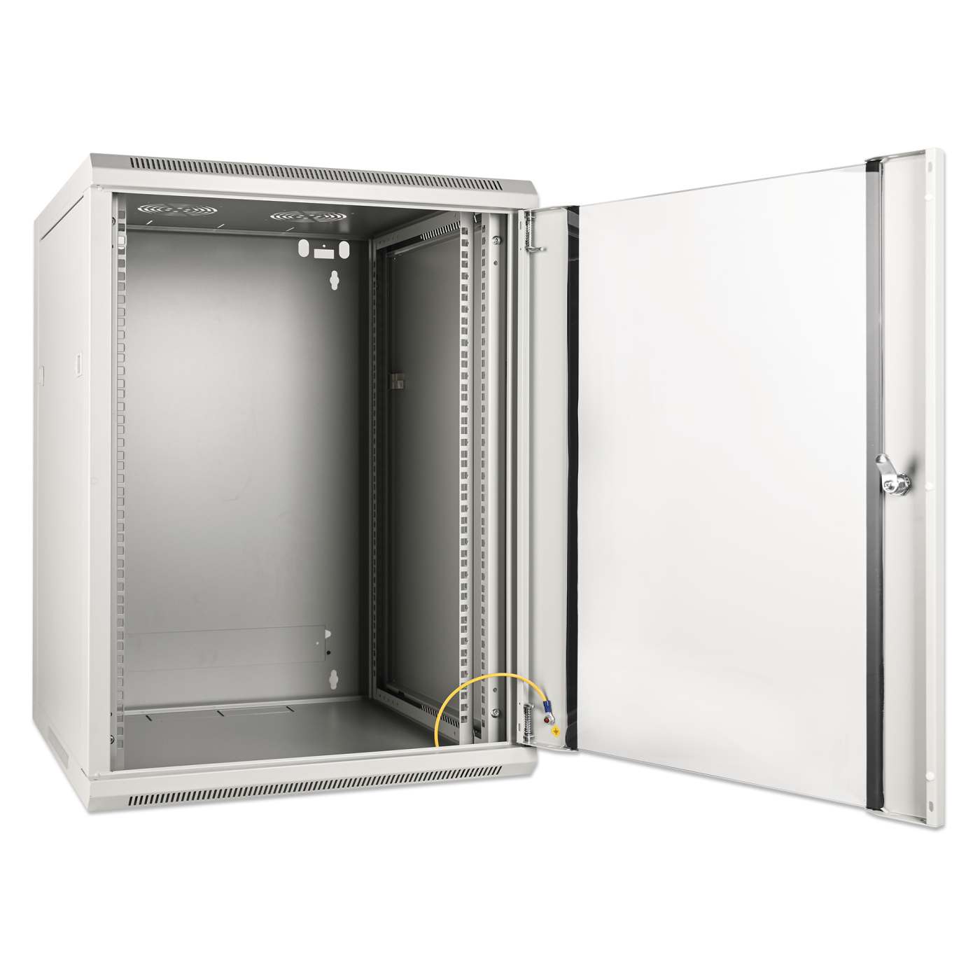 19" Wallmount Cabinet, 15U, 600 mm (23.6 in.) Depth, Gray Image 5