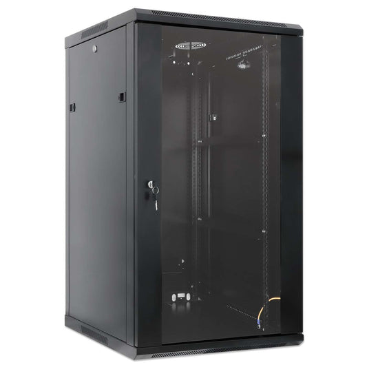 19" Wallmount Cabinet, 20U, 600 mm (23.6 in.) Depth, Black Image 2