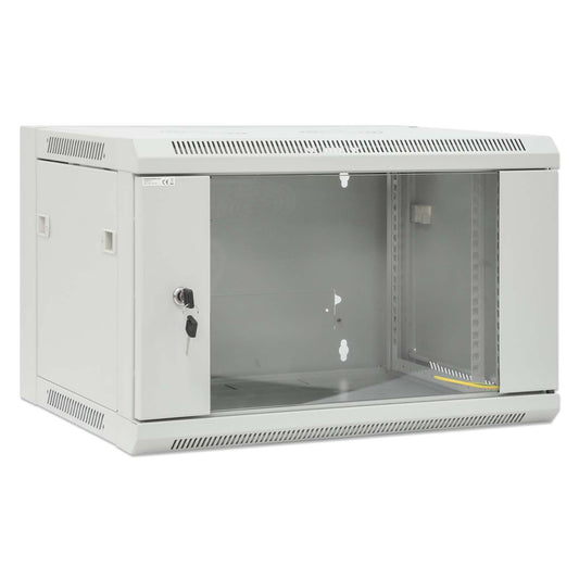 19" Wallmount Cabinet, 6U, 450 mm (17.7 in.) Depth, Gray Image 2