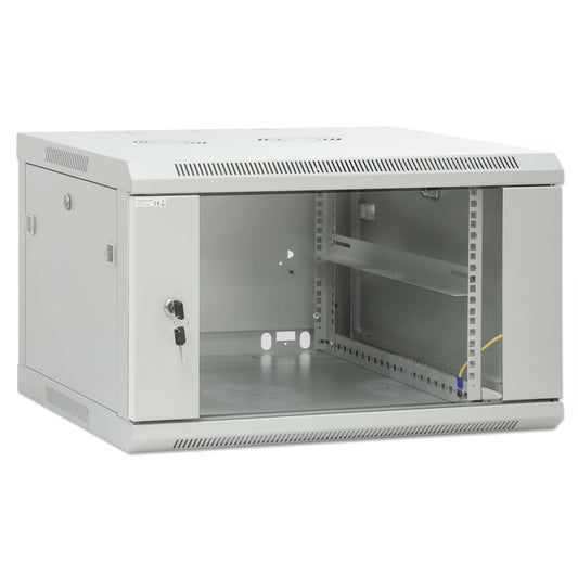 19" Wallmount Cabinet, 6U, 600 mm (23.6 in.) Depth, Gray Image 2