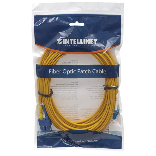 2 m LC to SC UPC Fiber Optic Patch Cable, 3.0 mm, Duplex, LSZH, OS2 Singlemode, Yellow Packaging Image 2