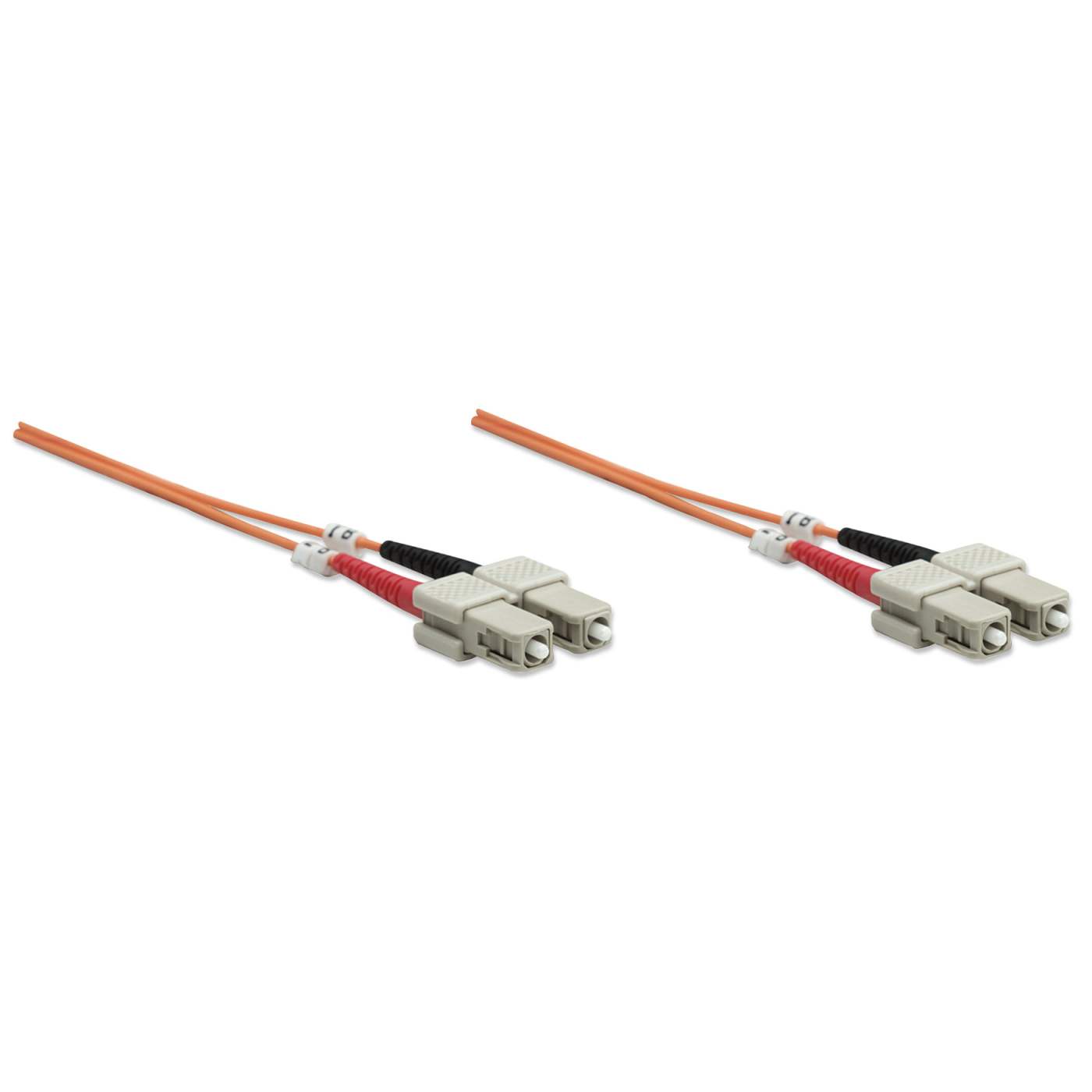 2 m SC to SC UPC Fiber Optic Patch Cable, 3.0 mm, Duplex, LSZH, OM1 Multimode, Orange Image 3