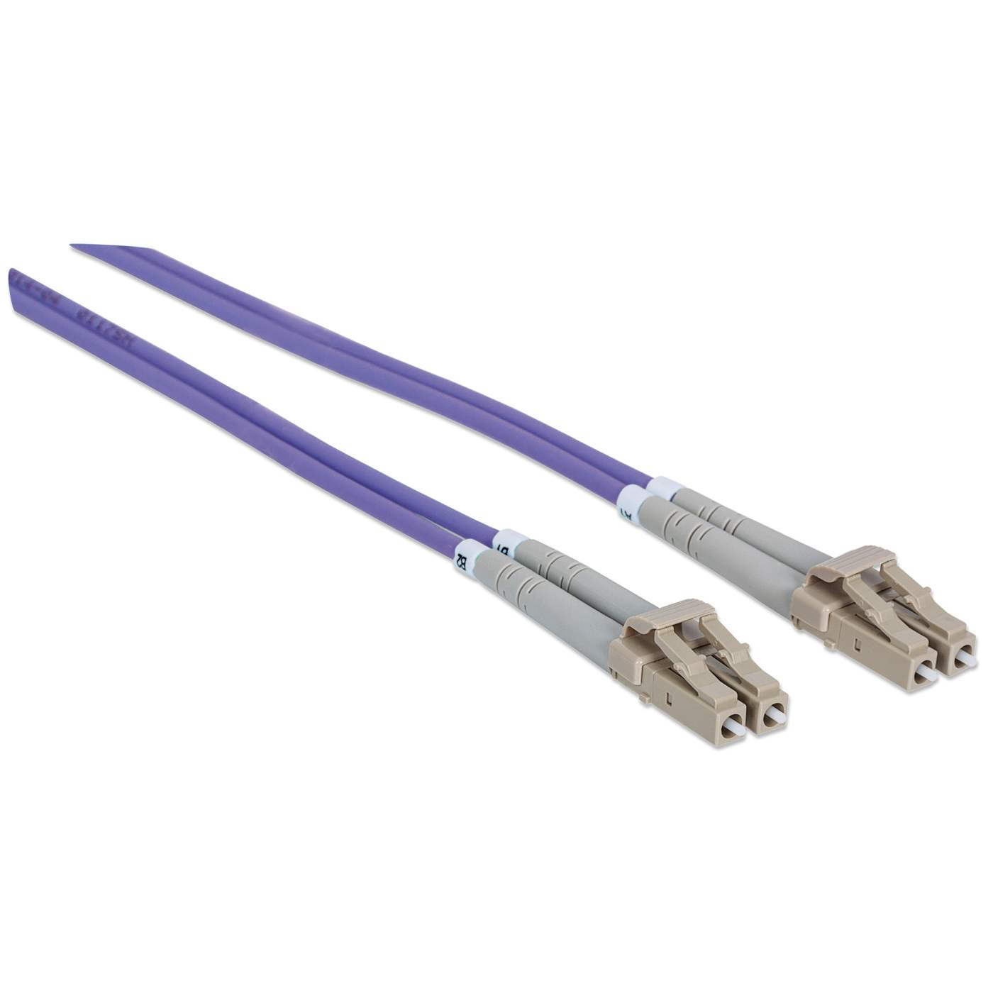 3 m LC to LC UPC Fiber Optic Patch Cable, 3.0 mm, Duplex, LSZH, OM4 Multimode, Violet Image 3