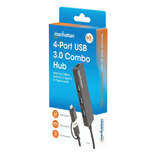 4-Port USB 3.0 Type-C / Type-A Combo Hub Packaging Image 2