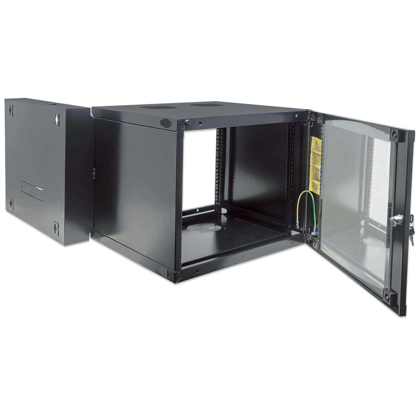 6U 19" Swing Out Wall Mount Network Cabinet, 600 mm (23.6 in.) Depth, Black Image 6