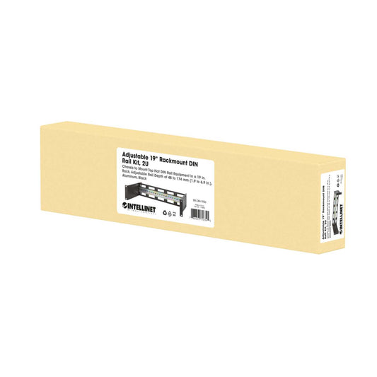 Adjustable 19" Rackmount DIN Rail Kit, 2U Packaging Image 2