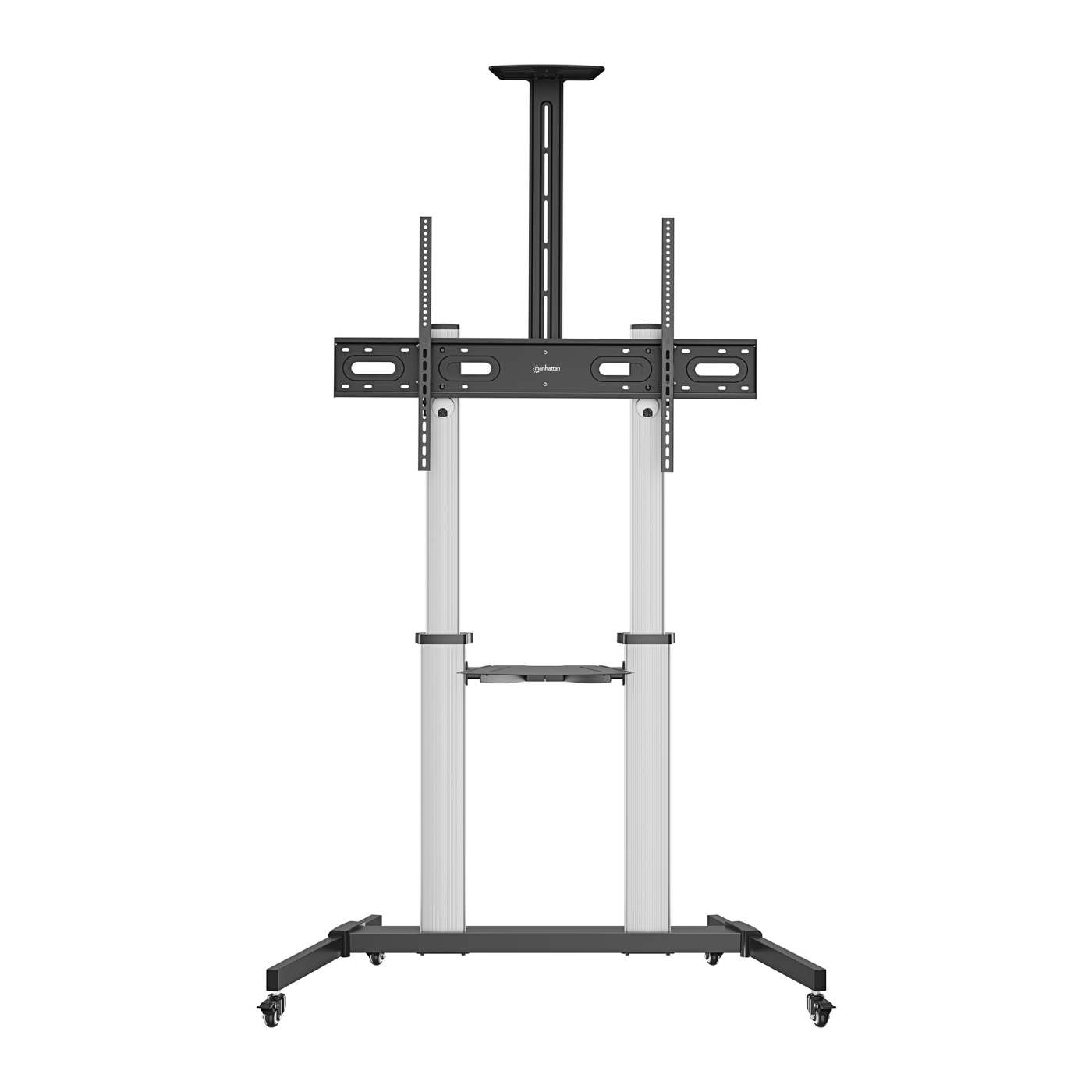 Aluminum Height-Adjustable Multimedia TV Cart, for 60" to 100" Displays Image 5