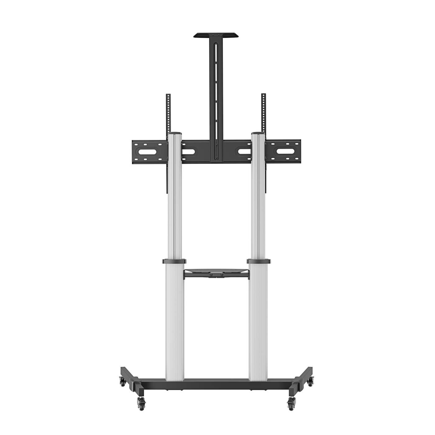 Aluminum Height-Adjustable Multimedia TV Cart, for 60" to 100" Displays Image 8