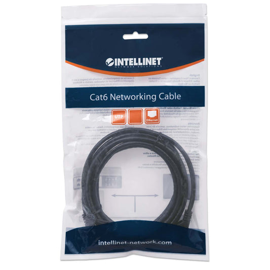 Cat6 U/UTP Network Patch Cable, 5 m (14 ft.), Black Packaging Image 2