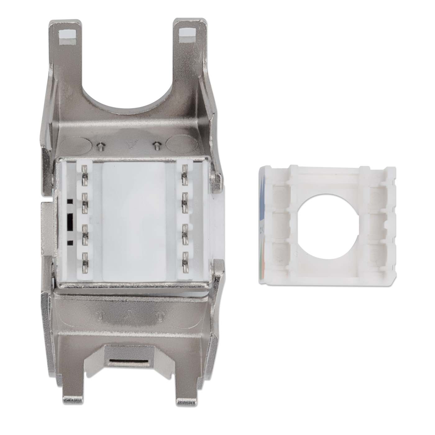 Cat6a 10G Shielded Toolless Keystone Jack, Silver Image 6