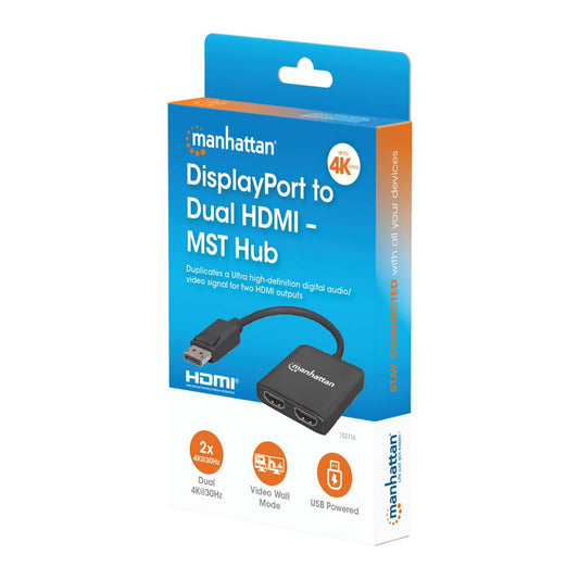 DisplayPort to Dual HDMI - MST Hub Packaging Image 2
