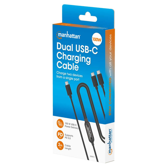 Dual USB-C Charging Cable 100 W, 2 m (7 ft.) Packaging Image 2