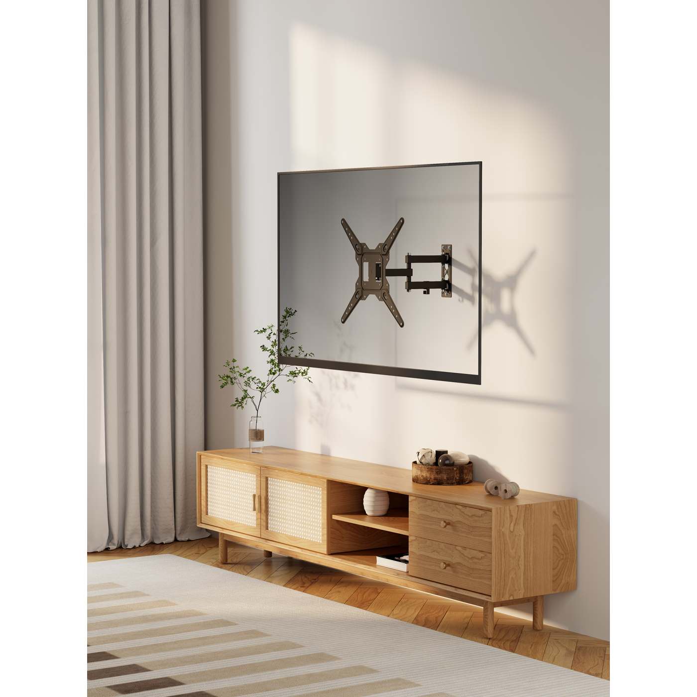 Full Motion TV Wall Mount with Articulating Arm Image 5