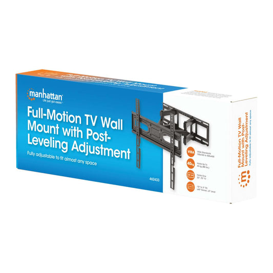 Full-Motion TV Wall Mount with Post-Leveling Adjustment, for 32" to 70" Packaging Image 2