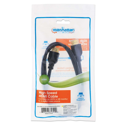 In-wall CL3 High Speed HDMI Cable with Ethernet, Black, 1 m (3 ft.) Packaging Image 2