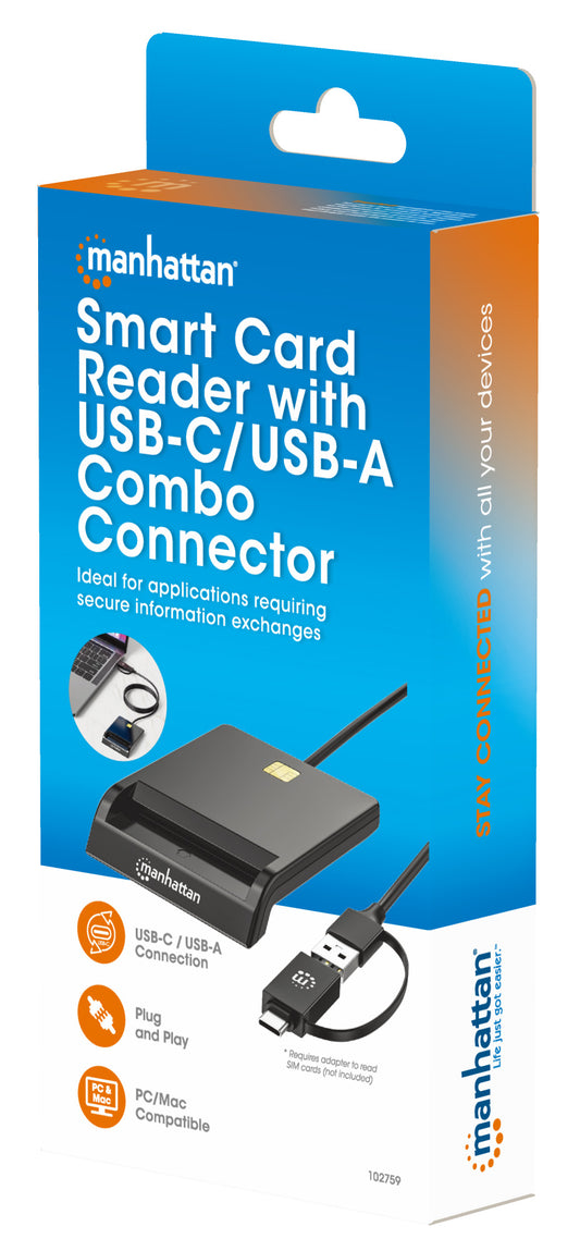 Smart Card Reader with USB-C / USB-A Combo Connector Packaging Image 2