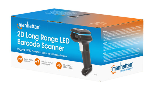 2D Long Range LED Barcode Scanner Packaging Image 2