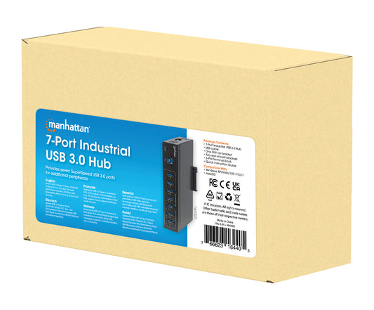 7-Port Industrial USB 3.0 Hub Packaging Image 2