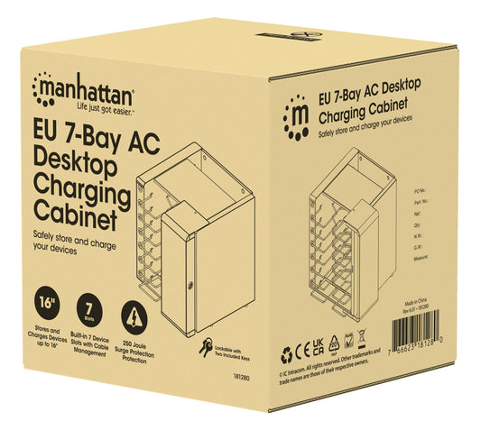 EU 7-Bay AC Desktop Charging Cabinet Packaging Image 2