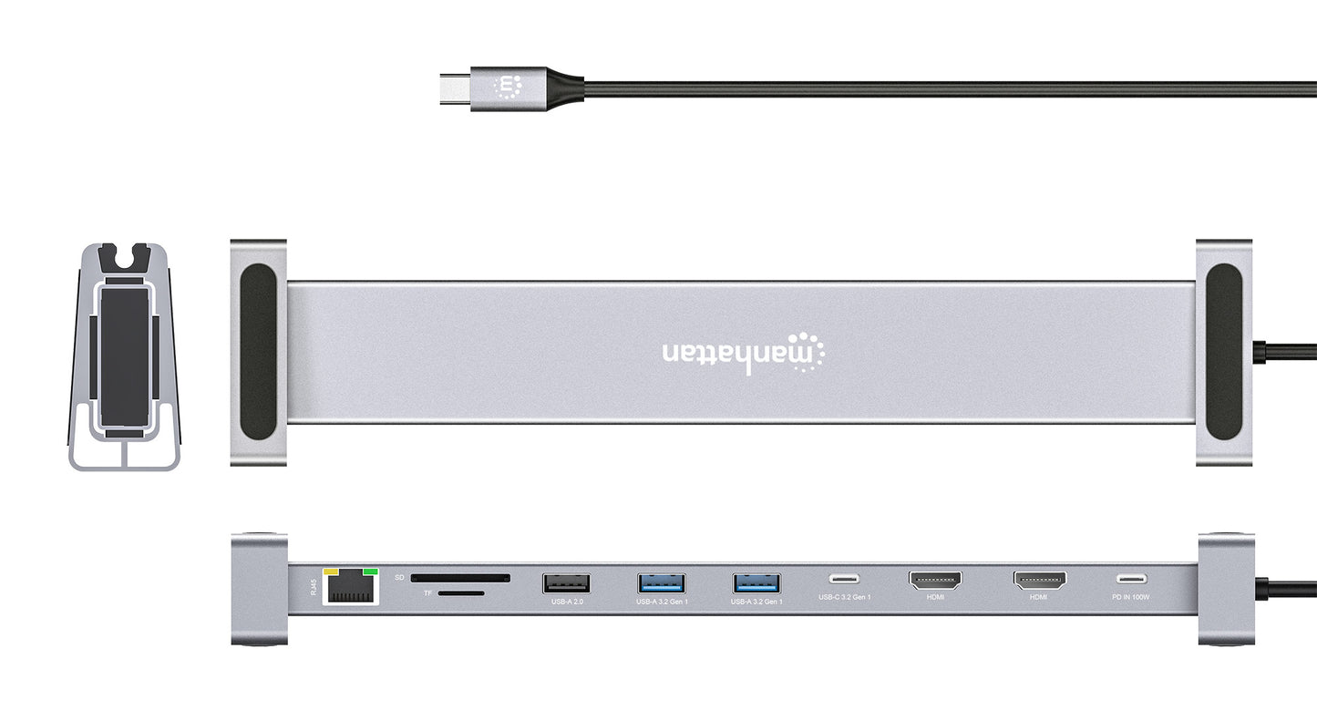 USB-C PD 10-in-1 Dual-HDMI Monitor Docking Station / Multiport Hub Image 14