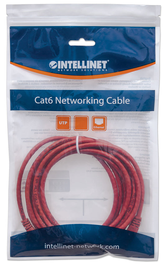 Cat6 U/UTP Network Patch Cable, 1.5 m (5 ft.), Red Packaging Image 2