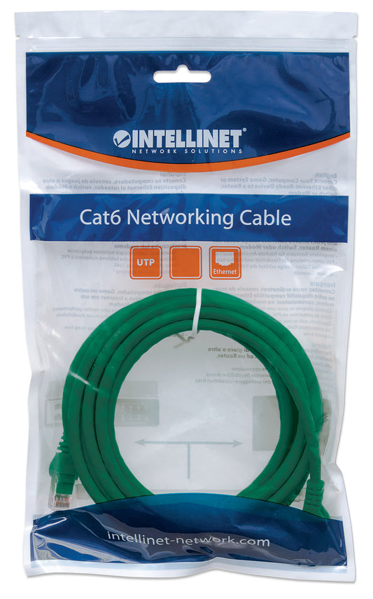 Cat6 U/UTP Network Patch Cable, 5 m (14 ft.), Green Packaging Image 2