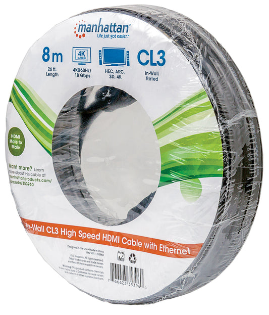 CL3 In-Wall 4K@60Hz High Speed HDMI Cable with Ethernet, 8 m (26 ft.) Packaging Image 2