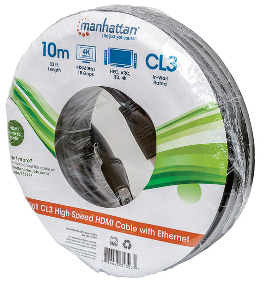 CL3 In-Wall 4K@60Hz High Speed HDMI Cable with Ethernet, 10 m (33 ft.) Packaging Image 2