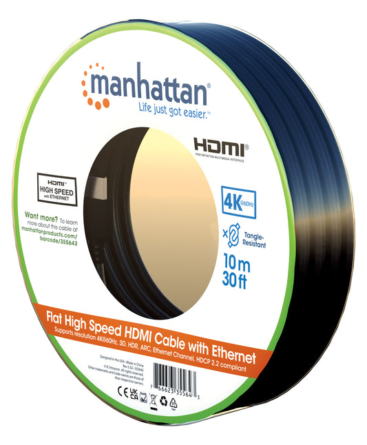 Flat High Speed HDMI Cable with Ethernet Packaging Image 2