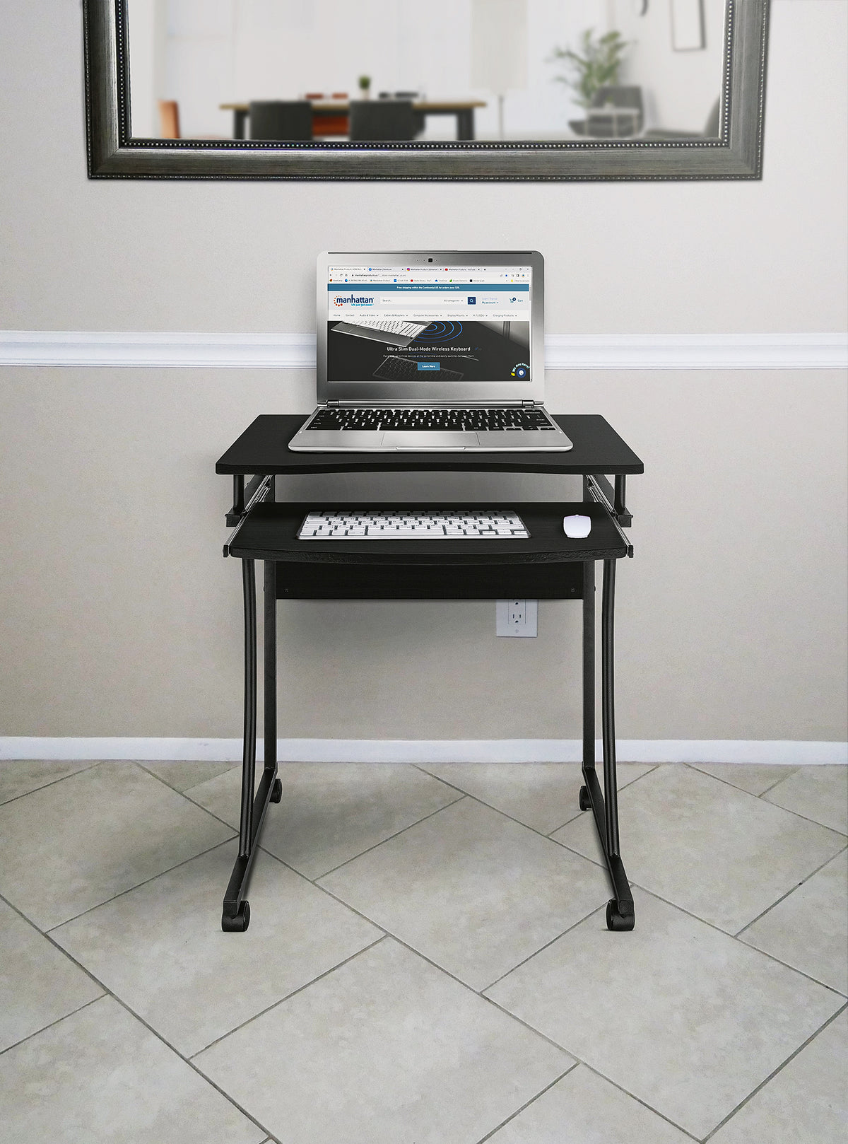 Compact Desk with Slide-out Keyboard Tray Image 11
