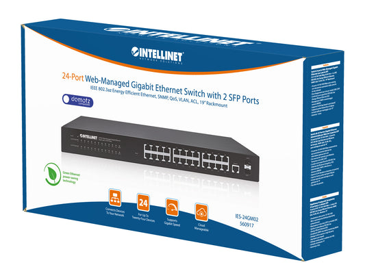 24-Port Web-Managed Gigabit Ethernet Switch with 2 SFP Ports Packaging Image 2