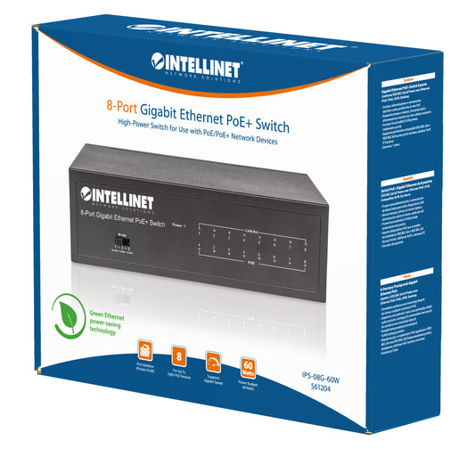 8-Port Gigabit Ethernet PoE+ Switch Packaging Image 2