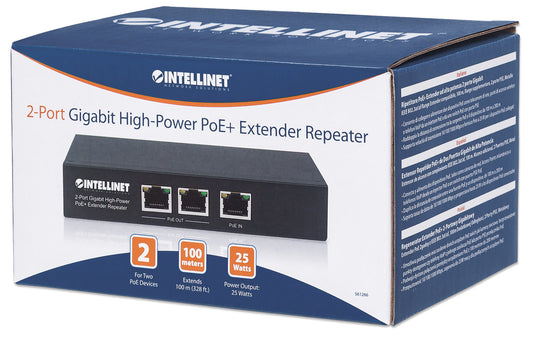 2-Port Gigabit High-Power PoE+ Extender Packaging Image 2