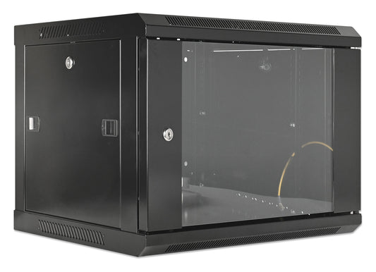 6U 19" Wall Mount Network Cabinet, Standard Line, 450 mm (17.7 in.) Depth, Black Image 2