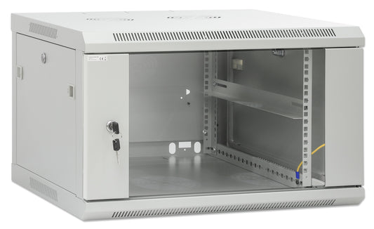 19" Wallmount Cabinet, 6U, 600 mm (23.6 in.) Depth, Gray Image 2
