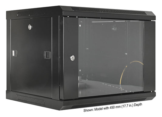 19" Wallmount Cabinet, 6U, 600 mm (23.6 in.) Depth, Black Image 2