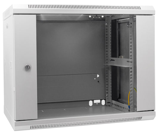 19" Wallmount Cabinet, 9U, 600 mm (23.6 in.) Depth, Gray Image 2