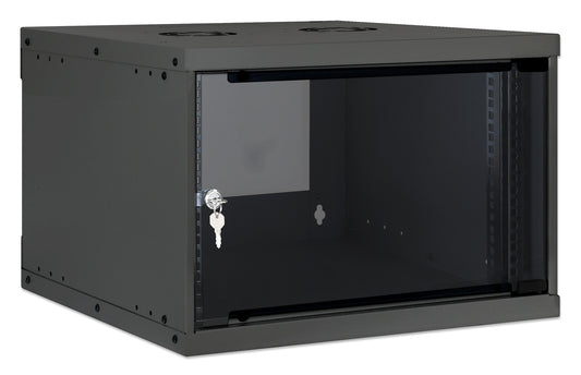 6U 19" Wall Mount Network Cabinet, Basic Line, 400 mm Depth, Black Image 2