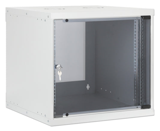 9U 19" Wall Mount Network Cabinet, Basic Line, 400 mm Depth, Gray Image 2