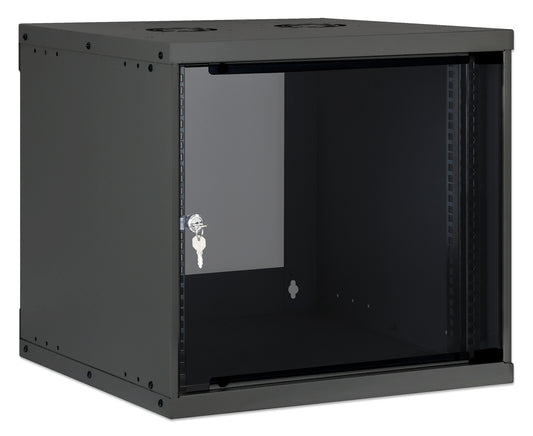 9U 19" Wall Mount Network Cabinet, Basic Line, 400 mm Depth, Black Image 2