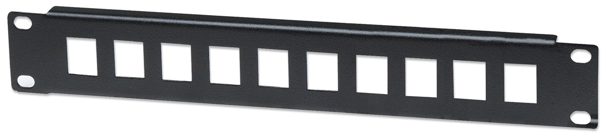 10" 10-Port Blank Patch Panel, 1U Image 1