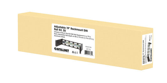 Adjustable 19" Rackmount DIN Rail Kit, 2U Packaging Image 2