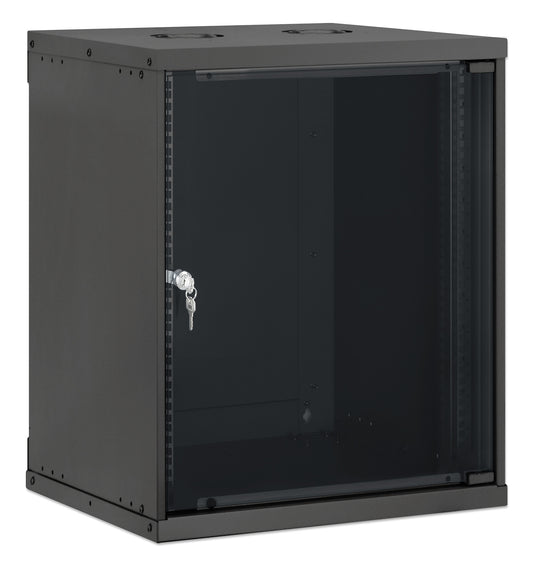 12U 19" Wall Mount Network Cabinet, Basic Line, 400 mm Depth, Black Image 2
