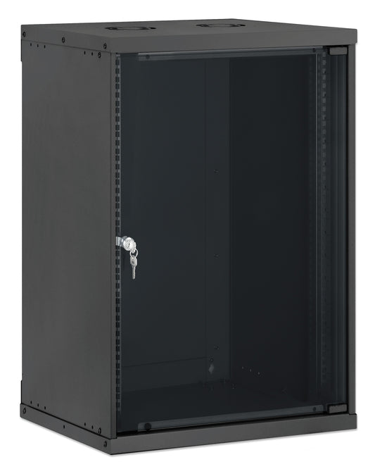 15U 19" Wall Mount Network Cabinet, Basic Line, 400 mm Depth, Black Image 2