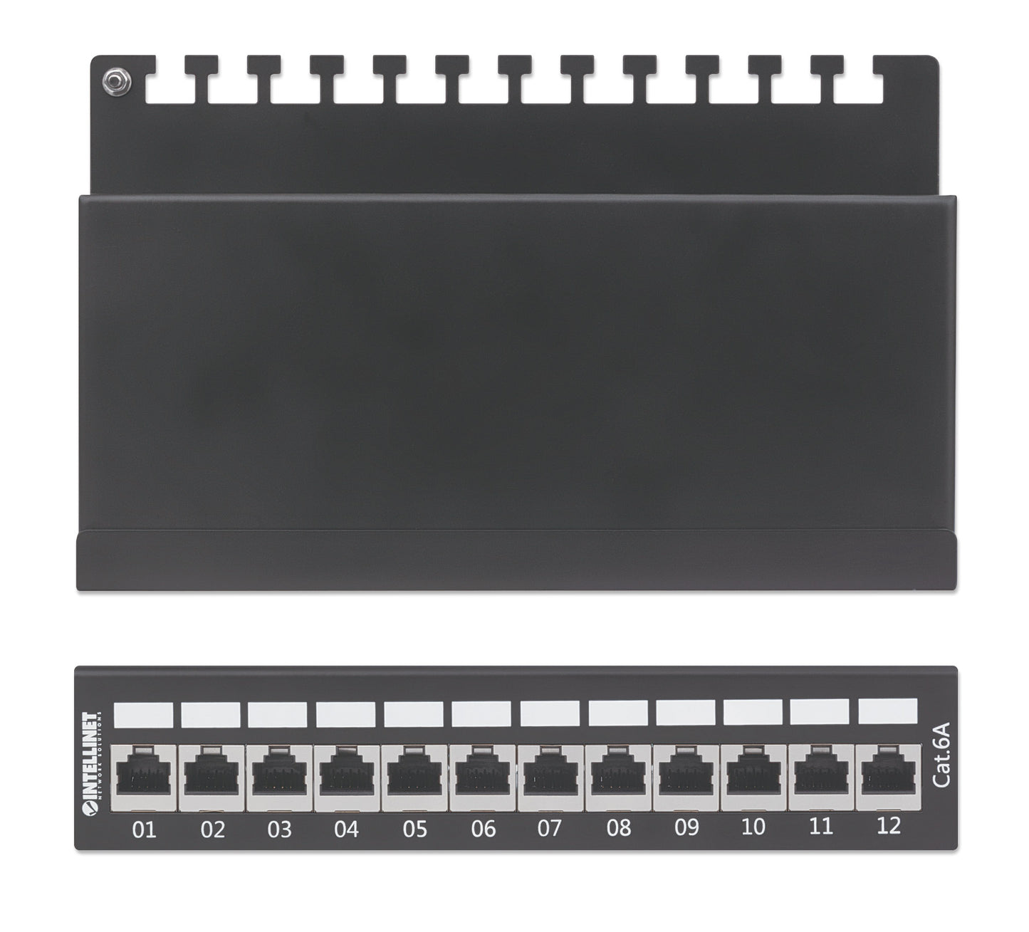 Cat6a 10G Shielded 12-Port Desktop Patch Panel Image 6