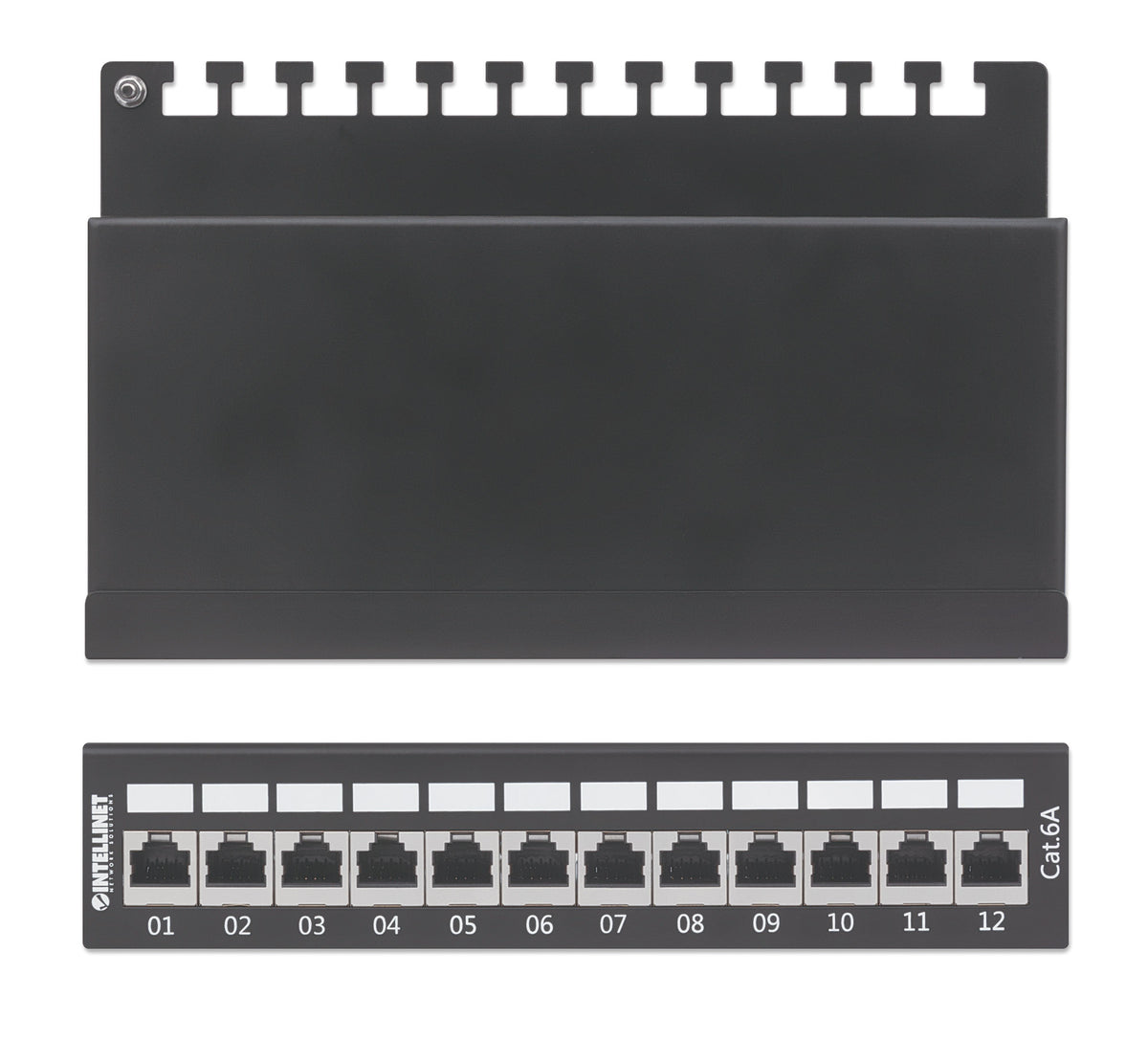 Cat6a 10G Shielded 12-Port Desktop Patch Panel Image 6