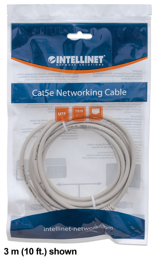 Cat6 U/UTP Network Patch Cable, 0.25 m (1 ft.), Gray Packaging Image 2